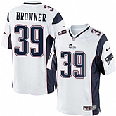 Nike Men & Women & Youth Patriots #39 Browner White Team Color Game Jersey,baseball caps,new era cap wholesale,wholesale hats